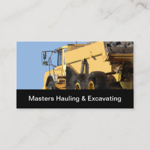 Konstruktion som Hauling och gräver Visitkort