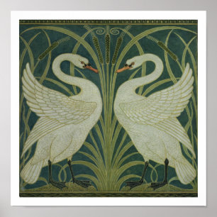 Konstruktion "Svan, Ryssland och tapet" Poster