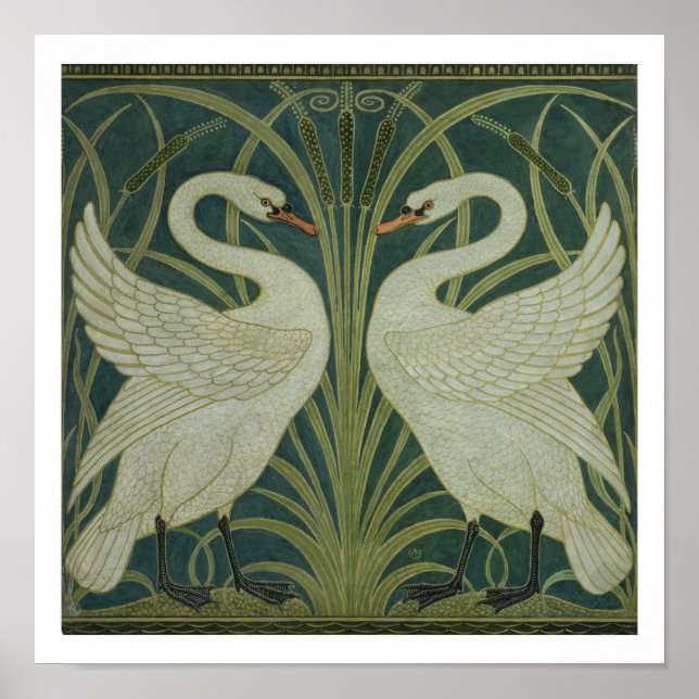 Konstruktion "Svan, Ryssland och tapet" Poster (Framsidan)
