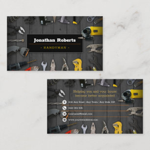 Konstruktion Uppdragstagare Handy Man Visitkort