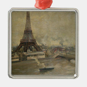 Konstruktionen av det Eiffel torn Julgransprydnad Metall