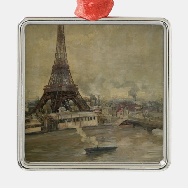 Konstruktionen av det Eiffel torn Julgransprydnad Metall (Framsidan)