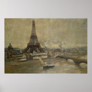 Konstruktionen av det Eiffel torn Poster