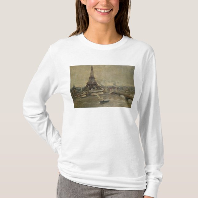 Konstruktionen av det Eiffel torn T-shirt (Framsida)