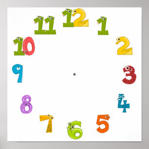 Konstruktionen Clock ansikte poster