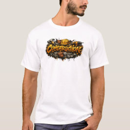 Konstruktions Graffiti Stil Grunge Gatukonst T Shirt
