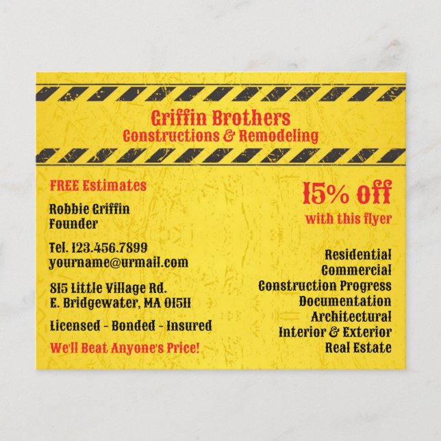 Konstruktionsflygare Flygblad (Framsidan)