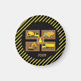 Konstruktionsfordon | Barnkalasdekorationer Magnet