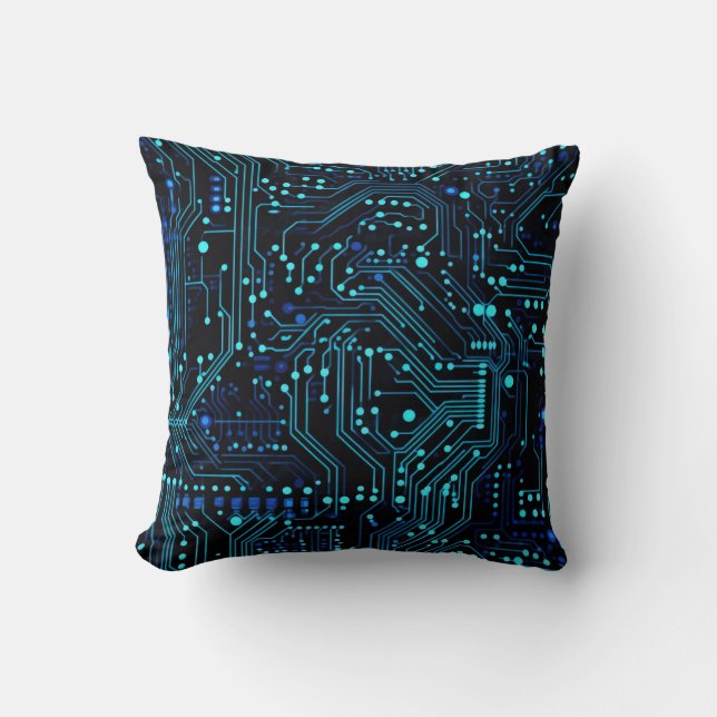 Konstruktionsillustration för kretskort Cushion Kudde (Framsida)