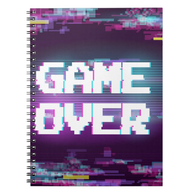 Konstruktionsillustration för spel med glapp effek anteckningsbok (Framsidan)