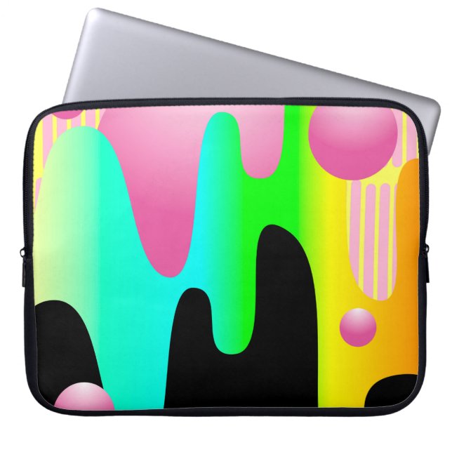 Konstruktionsillustration ram med cirkelritning.  laptop fodral (Framsidan)
