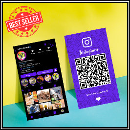Konstruktionsinstagramsfel QR-kod Visitkort