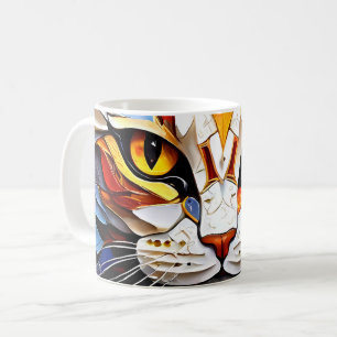Konstruktionskaffe av skalat mosaiskt glas Mugg