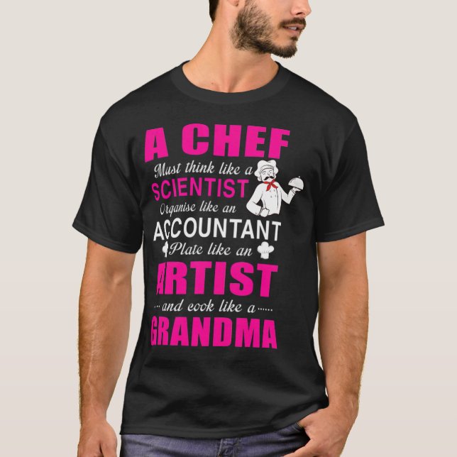 Konstruktionskavator för Chef Cook T Shirt (Framsida)