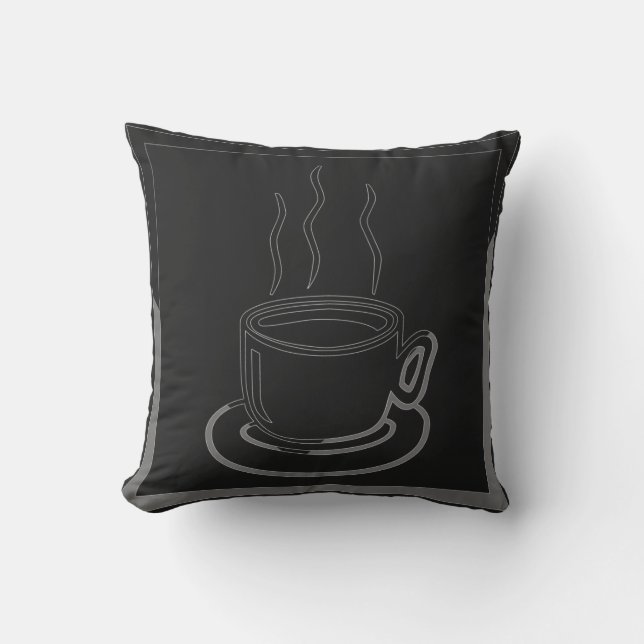Konstruktionskläder för kaffekonsten Kopp Kudde (Framsida)