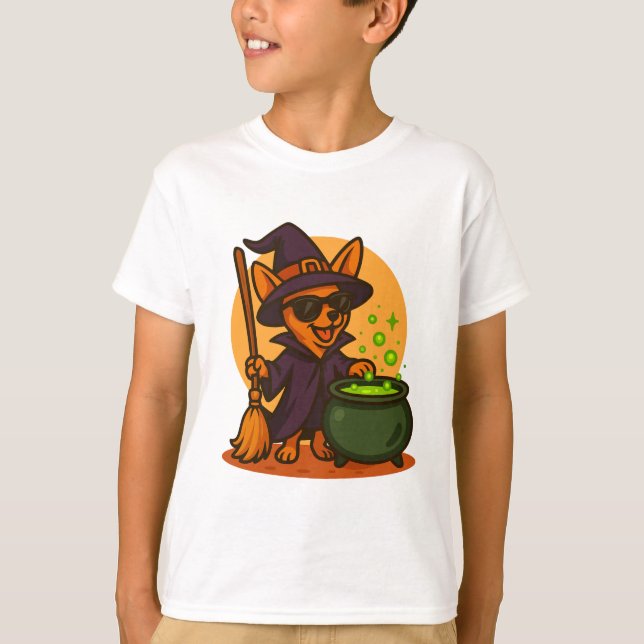 Konstruktionskonstruktion för valpen i för barn, b t shirt (Framsida)