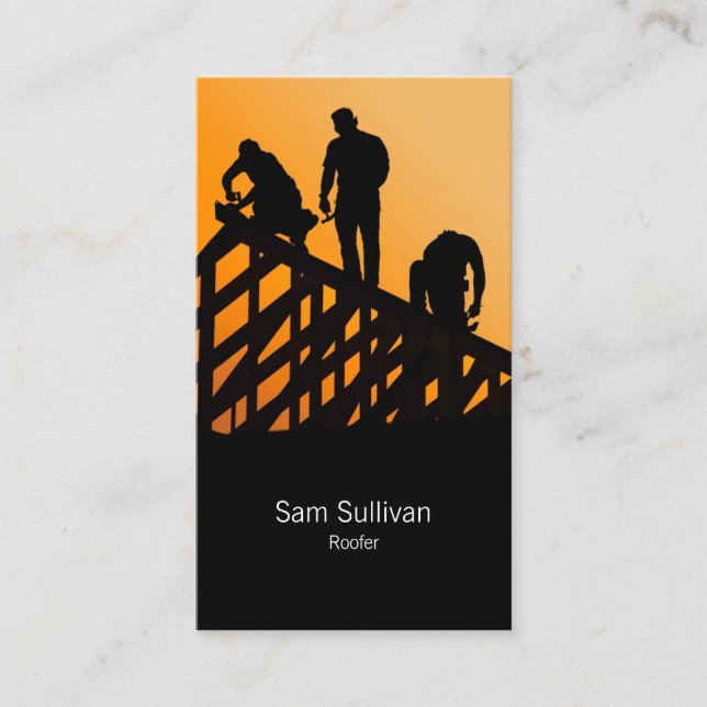 Konstruktionskontraktor för takbeläggning visitkort (Framsida)