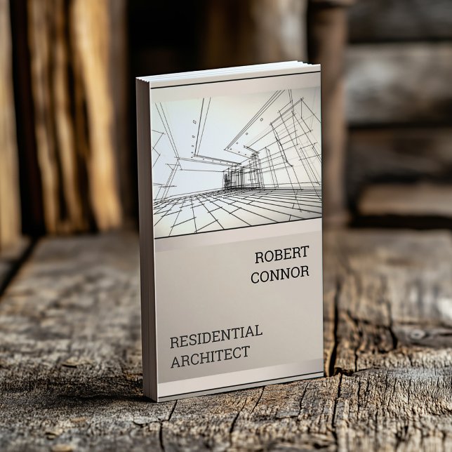 Konstruktionskort för arkitektur i Teckning sketch Visitkort (Perfect for business)