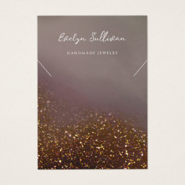 Konstruktionskort för halsband i flytande glitter- visitkort