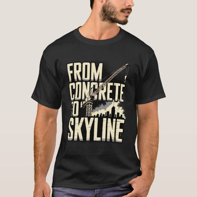 Konstruktionskranoperatör för tung utrustning t shirt (Framsida)