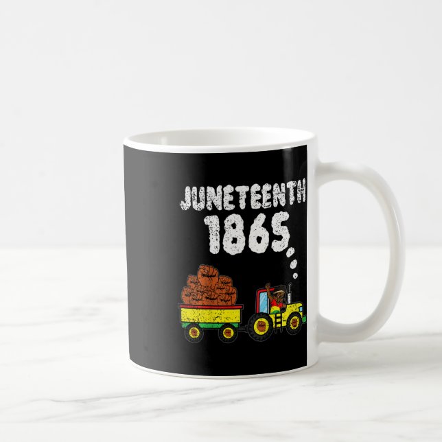 Konstruktionslastbil Juneteenth 1865 Svart histori Kaffemugg (Höger)