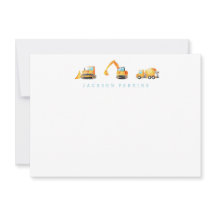 Konstruktionslastbilar brevpapper för barn