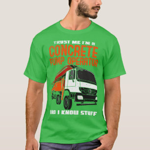 Konstruktionsoperatör för betongpumpar för arbetar t shirt