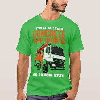 Konstruktionsoperatör för betongpumpar för arbetar t shirt