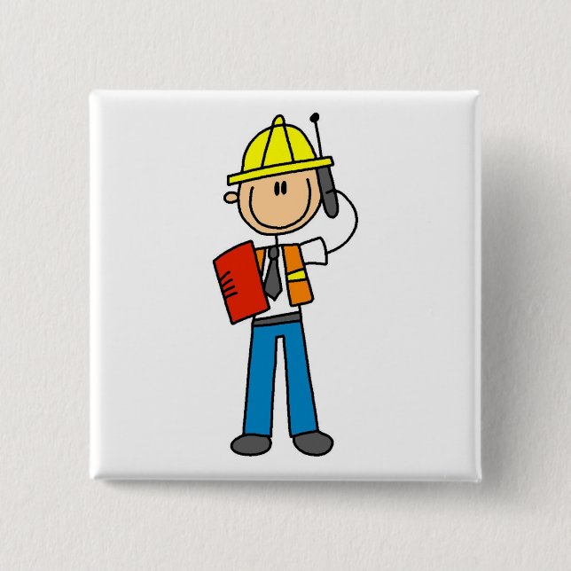 KonstruktionsordförandeT-tröja och gåvor Knapp (Framsida)