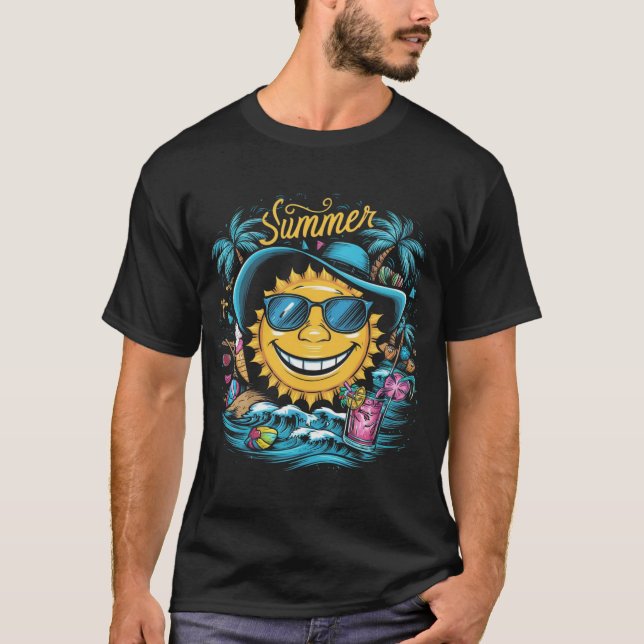 Konstruktionspaket för sommart-shirt,sommarsurfnin t shirt (Framsida)