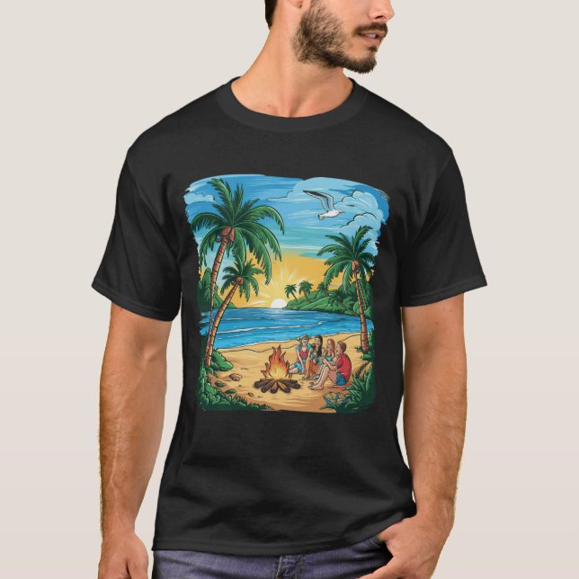 Konstruktionspaket för sommart-shirt,sommarsurfnin t shirt (Framsida)