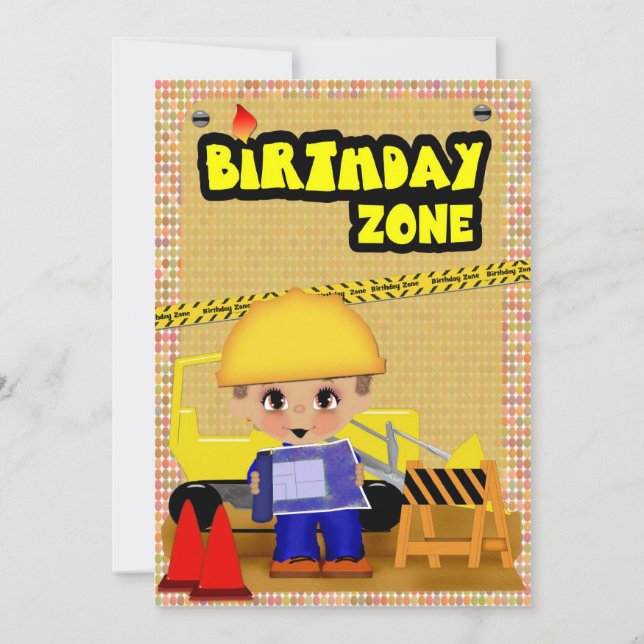 Konstruktionsparty Inbjudningar (Framsida)