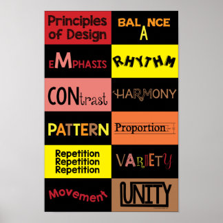 Konstruktionsprinciper i Warm Färg Poster