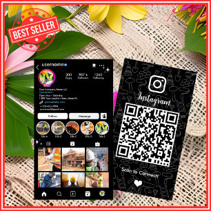 Konstruktionsproffsbyggare Handyman QR-kod Visitkort