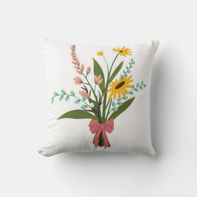 Konstruktionsskjortor för Cute-blomman Kudde (Framsida)