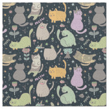 Konstruktionsstruktur för katter och blommor