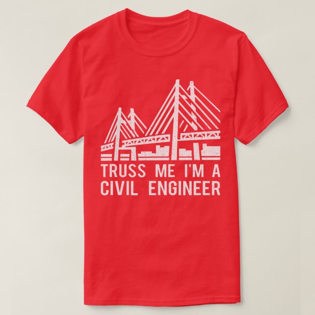 Konstruktionsteknik för Ingenjör-bron T Shirt (Design framsida)