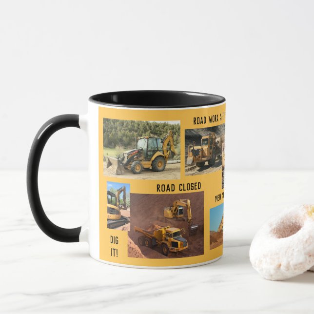 KonstruktionstraktorCollage Mugg (Med munk)