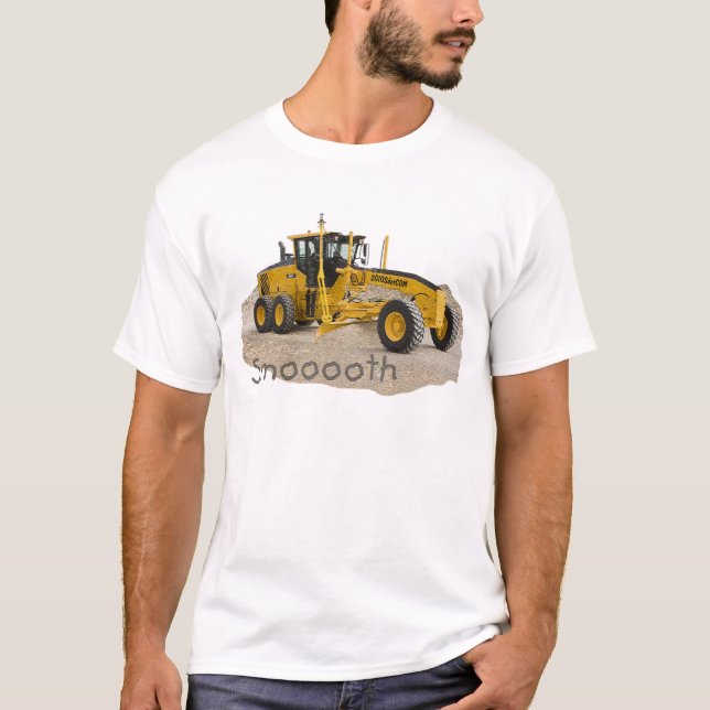 Konstruktionsväghyveln slätar t-shirt (Framsida)