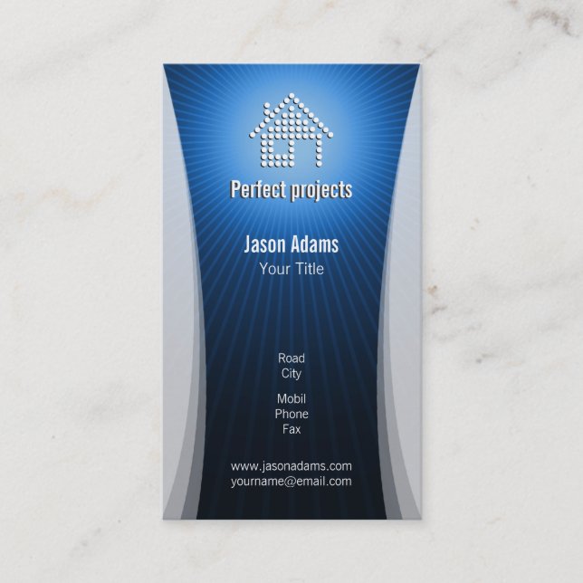 Konstruktionsvisitkort Visitkort (Framsida)