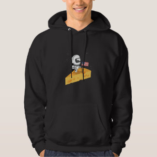 Konstruktionsyta för Astronaut Måne Landing Cheese Hoodie