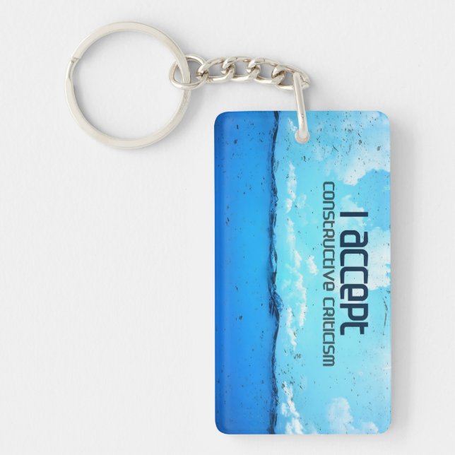 "Konstruktiv kritik" Motiveringsbekräftelse Nyckelring (Framsidan)