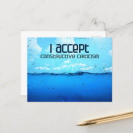 "Konstruktiv kritik" Motiveringsbekräftelse Vykort