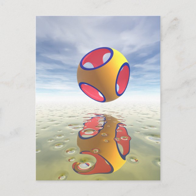 Konstruktiv solid geometri vykort (Framsida)