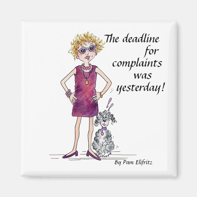 Konstruktiv vattenskarkur humor magnet (Framsidan)