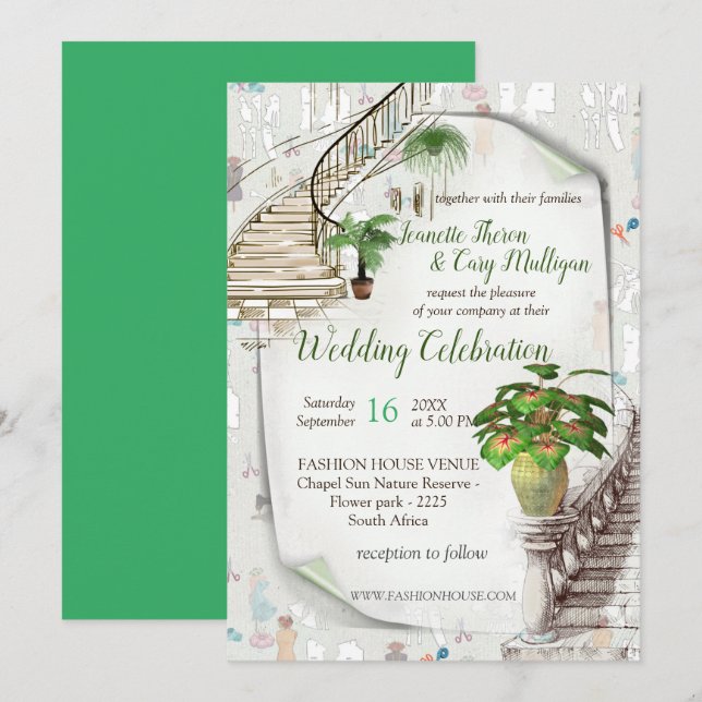 Konstruktören Mode Inbjudningar (Fram/baksida)