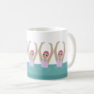 Konstsimmare Illustration av konstnärlig simnin Kaffemugg