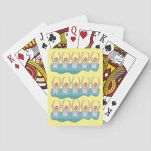 Konstsimmare Illustration av konstnärlig simning Casinokort