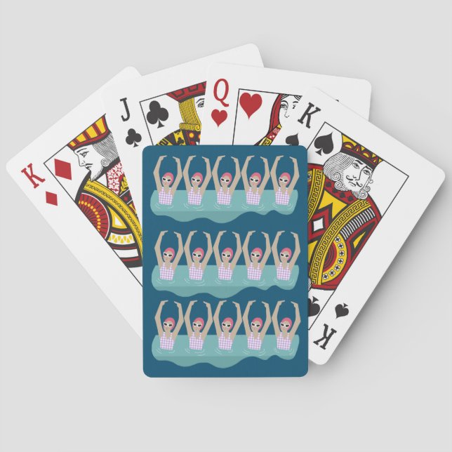 Konstsimmare | Illustration av konstnärlig simning Casinokort (Baksidan)