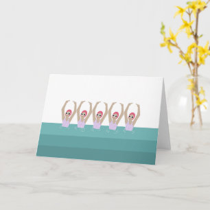 Konstsimmare Illustration av konstnärlig simning Kort